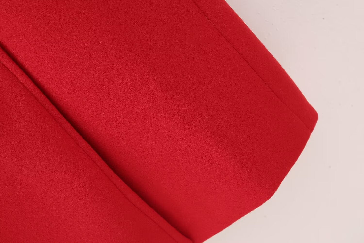 Double Breasted Long Red Overcoat