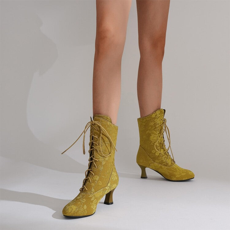 Autumn And Winter Kitten Heels With Pointed Fashion Boots