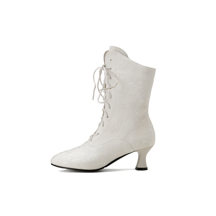 Autumn And Winter Kitten Heels With Pointed Fashion Boots