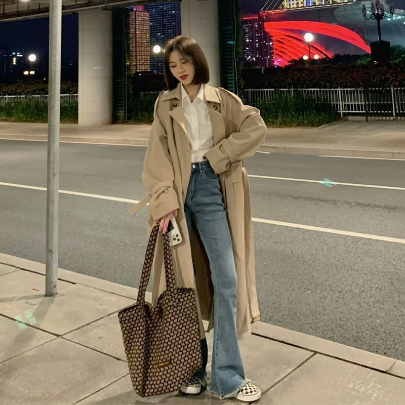 Korean-style Petite Mid-length Coat With British-style Sophistication And Premium Feel