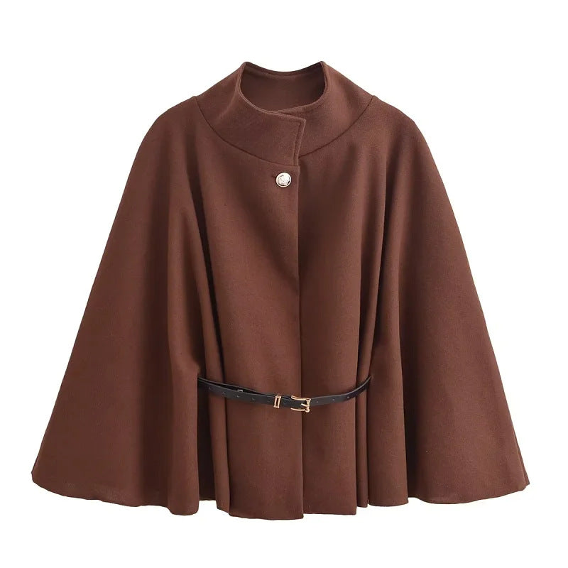 Spring Woolen Short Overcoat For Women
