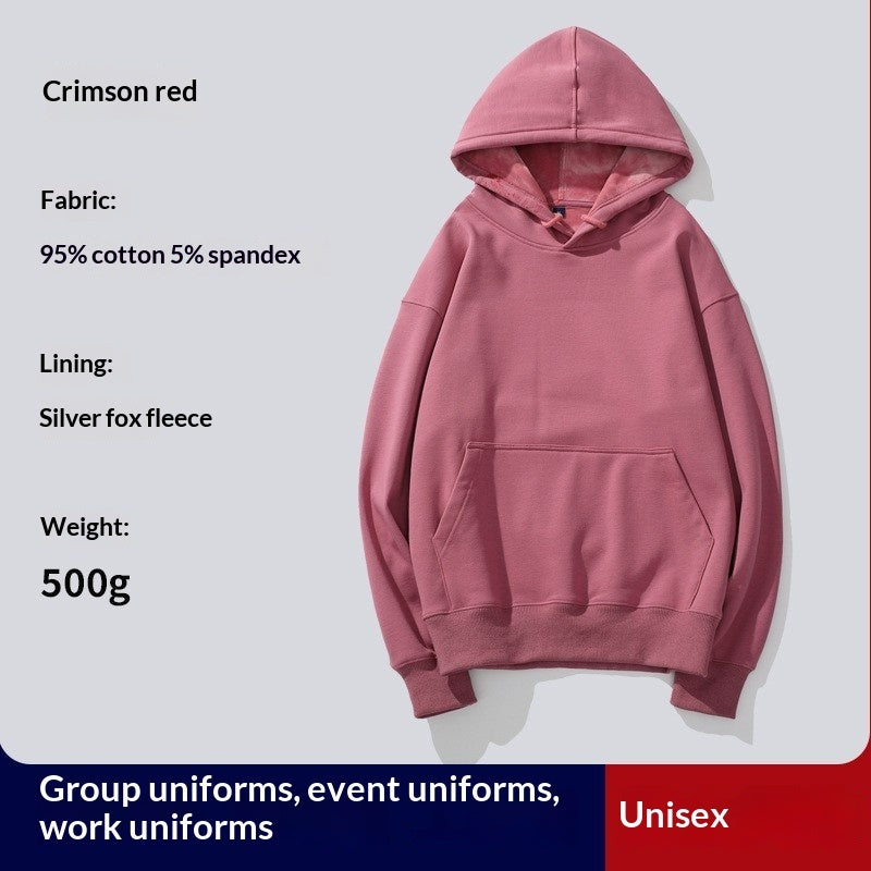 Hooded Hoodie Custom PrintedFor Women With Thickened Velvet